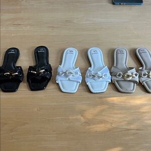 Three pair of NWOT Palms Sandals size 8